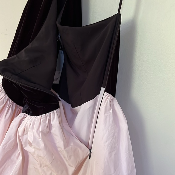 Antonio Melani x Born on Fifth Blair One Shoulder Sleeve Woven Taffeta Dress - Picture 12 of 14